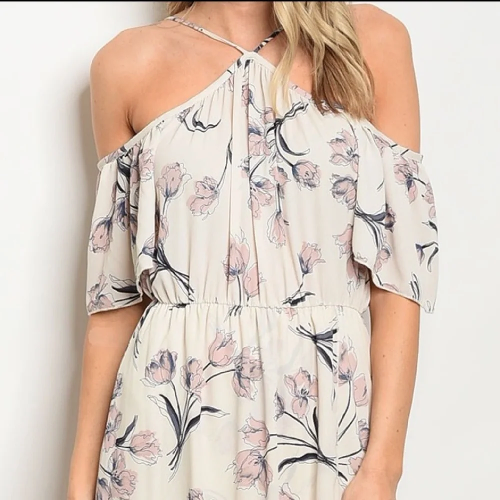 Last One! Floral high/low dress - Picture 3 of 8